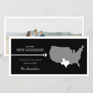 Carte Nouvel Etat Noir, Nouvelle Adresse ! Texas Moving