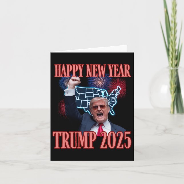 Carte Nouvelle année 2025 47e président Trump sarcastiqu (Devant)