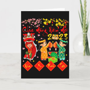 Carte Nouvelle Année Lunaire Vietnamienne Fête du Chat N