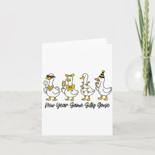 Carte Nouvelle Année Même Oie Idiote Bonne Année Eve Oie