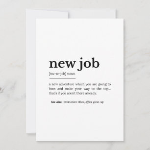 Carte Nouvelle définition d'emploi - Drôle Motivationnel