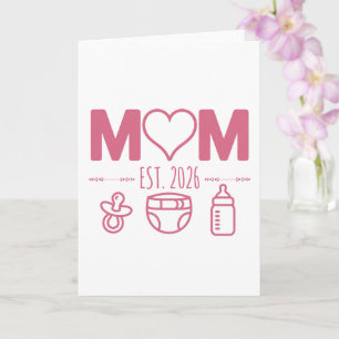 Carte Nouvelle maman est 2026 Première fois maman person