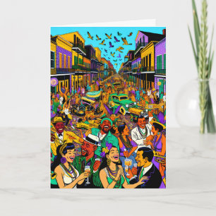 Carte Nouvelle-Orléans, Louisiane Souhaitant que vous so