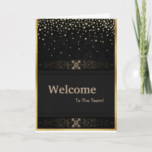 Carte Nouvelle Parties scintillant Gold d'accueil des em