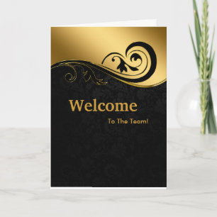 Carte Nouvelle Parties scintillant Gold d'accueil des em