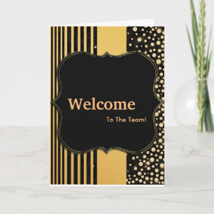 Carte Nouvelle Parties scintillant Gold d'accueil des em