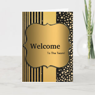 Carte Nouvelle Parties scintillant Gold d'accueil des em