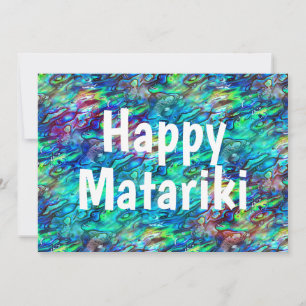 Carte Nouvelle-Zélande Abalone Paua Shell Motif 1