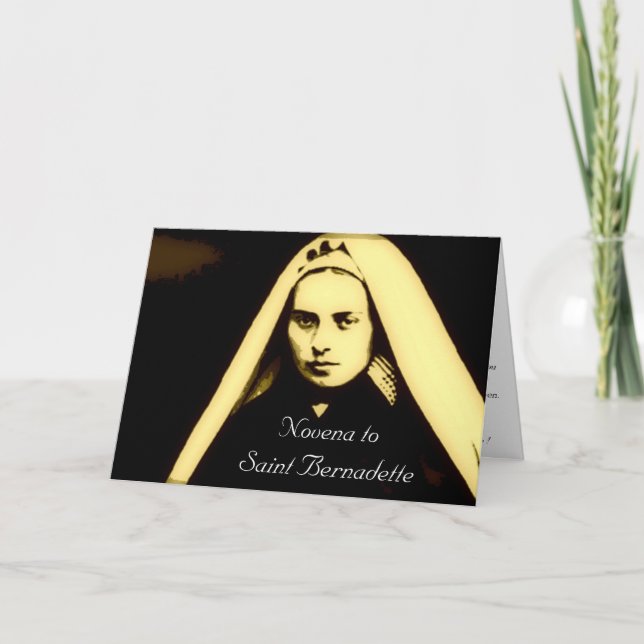 Carte Novena à Saint Bernadette (Devant)