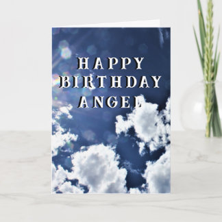 Carte Nuages Célestes "Joyeux Anniversaire" "Ange"