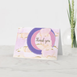 Carte Nuages d'aquarelle, vos mots. Merci