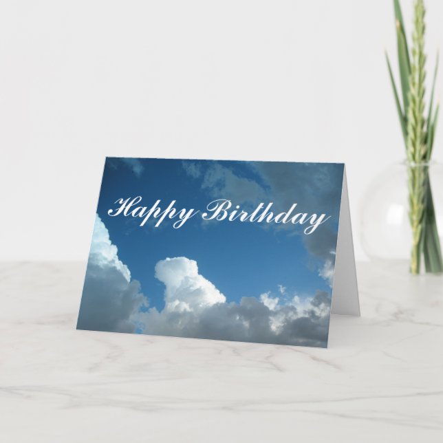 Carte Nuages de joyeux anniversaire (Devant)