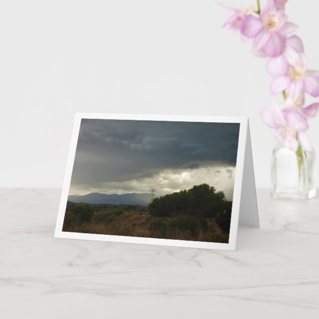 Carte Nuages de tempête sur Valence (Orchidée)