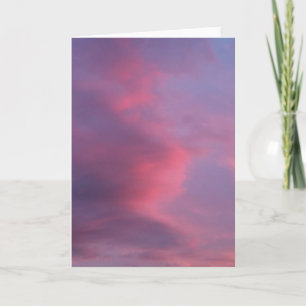 Carte Nuages roses bleus