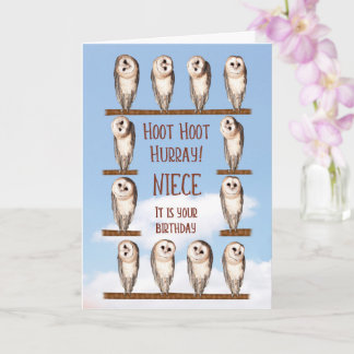 Carte Nuit Anniversaire, Chouettes Curieuses