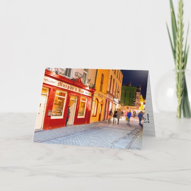 Carte Nuit Aux Pubs À Galway Irlande (Devant)