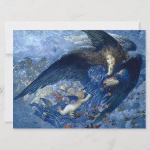 Carte Nuit avec son Train des Etoiles (Ange avec Cherubs