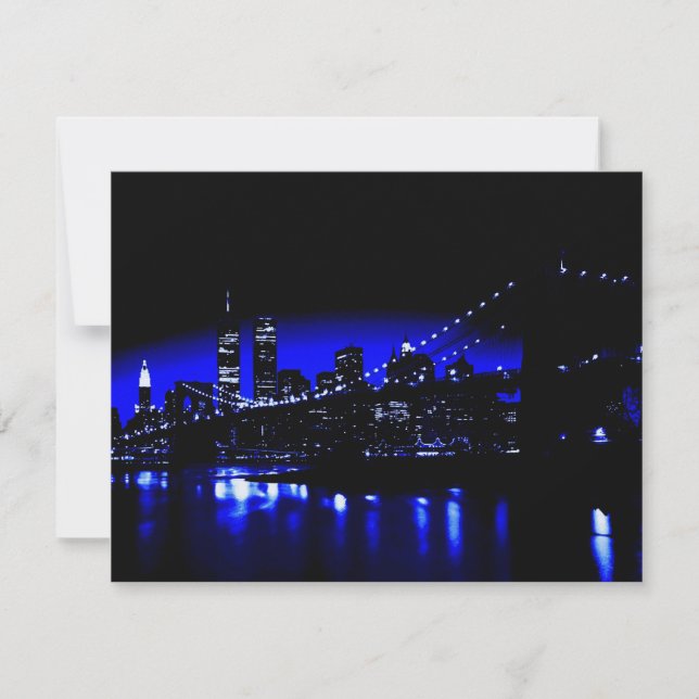 Carte Nuit bleue à New York (Devant)