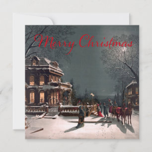 Carte Nuit de Noël victorienne