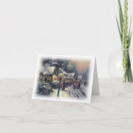 Carte Nuit de Noël vintage