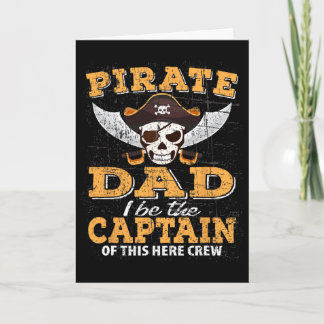 Carte Nuit de pirate drôle Papa Croisière Vacances en fa