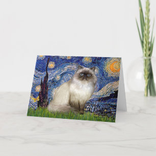 Carte Nuit étoilée - Chat himalayen 7