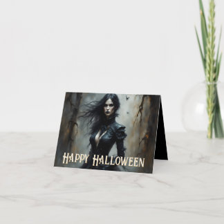 Carte Nuit gothique d'Halloween de mystère