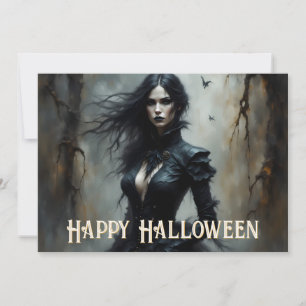 Carte Nuit gothique d'Halloween de mystère