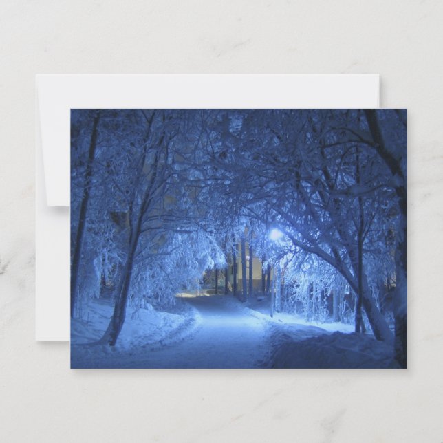 Carte Nuit hivernale enneigée (Devant)