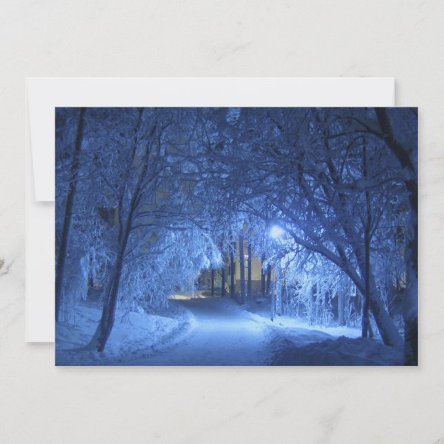 Carte Nuit hivernale neige (Devant)