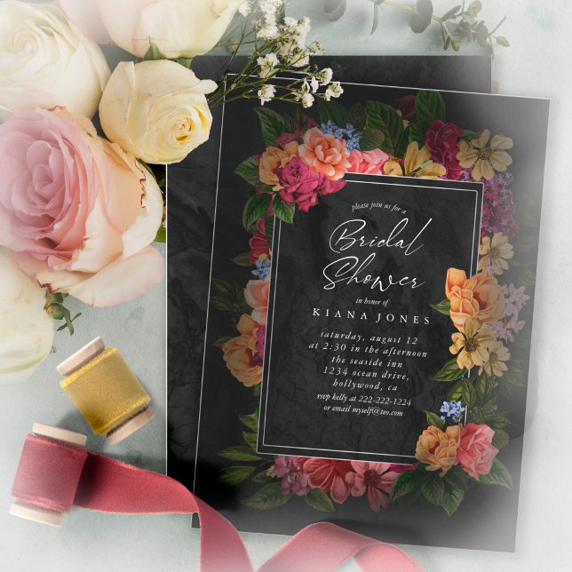 Carte Nuits Sultry Floral Bridal Shower ID829 (Créateur téléchargé)