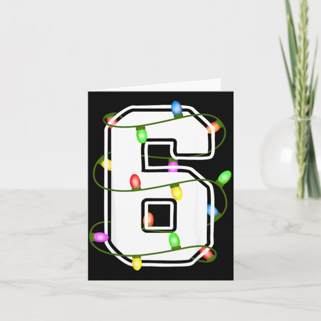 Carte Number 6 6th Birthday Boy Six Christmas Happy Birt (Devant)