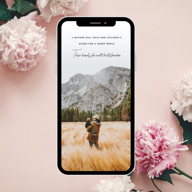 Carte numérique Fête des Mères avec une citation s (Créateur téléchargé)