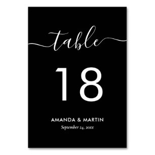 Carte numérique moderne Black and White Table