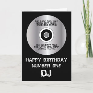 Carte Numéro 1 DJ de joyeux anniversaire