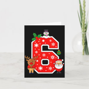 Carte Numéro 6 67 Mème Couple Pyjamas Noël Assortis