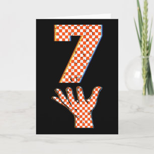 Carte Numéro 7 Costume Halloween à carreaux Meme corresp
