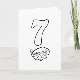 Carte Numéro 7 Drôle 67 Six Sept Mème Mains Couple Matc