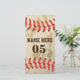 Carte Numéro de base-ball Vintage personnalisé Rétro