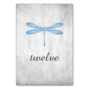 Carte Numéro de table Dragonfly Blue