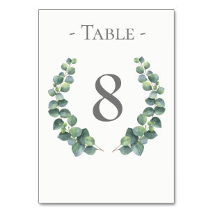 Carte Numéro de table Eucalyptus