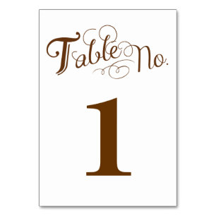Carte Numéro de table Love Story