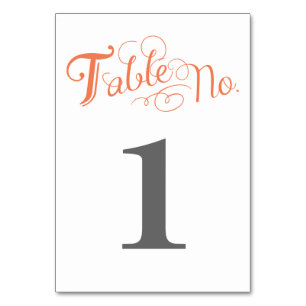 Carte Numéro de table Love Story