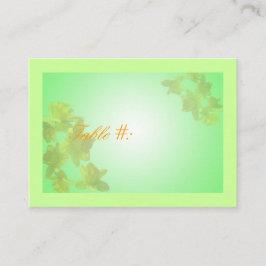 Carte numéro de table mariage, fleurs de tulipe ja