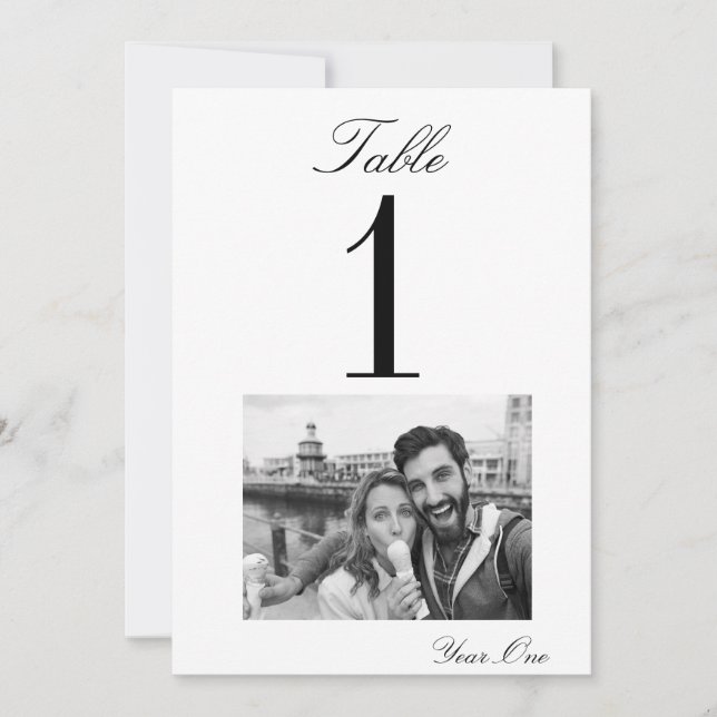 Carte Numéro de table Mariage Moments chères (5x7) (Devant)