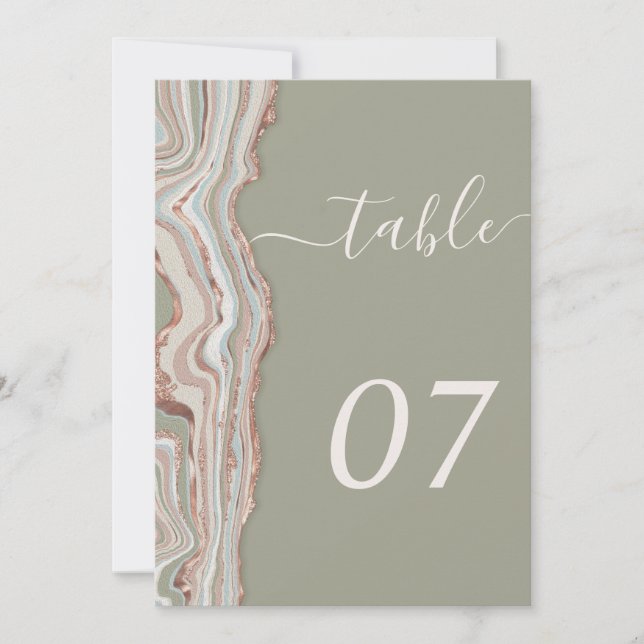 Carte Numéro de tableau 5x7" (Devant)