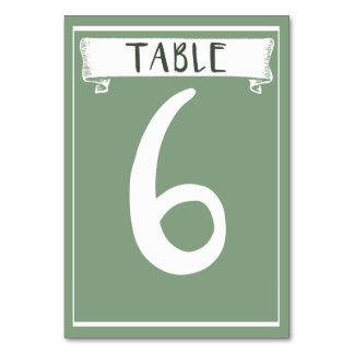 Carte Numéro de tableau - 6