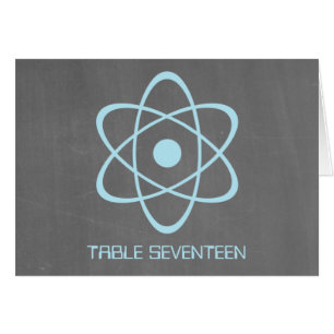Carte numéro de tableau de bord atomique bleu