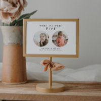 Numéro de tableau minimaliste moderne pour bébé