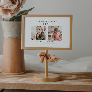 Carte Numéro de tableau moderne simple Mariage pour bébé